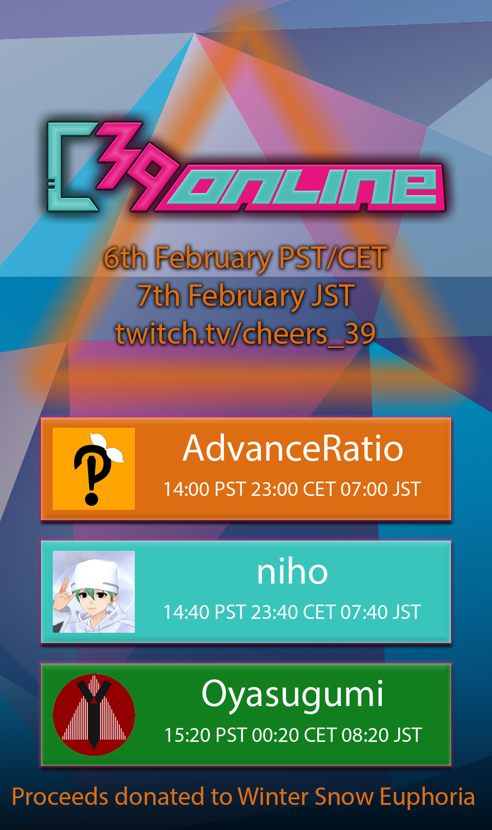 Cheers39(Twitch配信、2021年2月6日)のポスター
